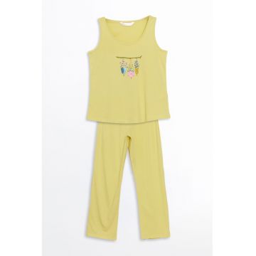 Pijama cu imprimeu grafic