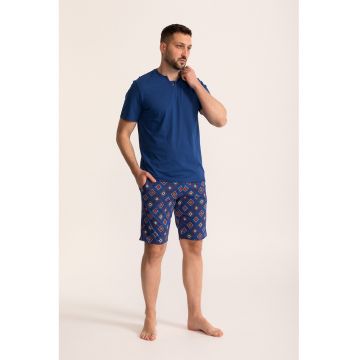 Pijama cu imprimeu si buzunare laterale