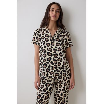Pijama cu maneci scurte si animal print