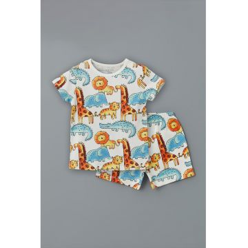 Pijama cu model animal print
