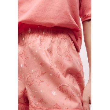 Pijama cu pantaloni scurti si imprimeu grafic