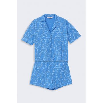 Pijama cu pantaloni scurti si model