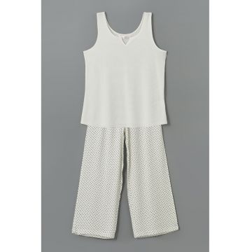 Pijama cu snur de ajustare in talie