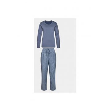 Pijama dama -  302994588 - Viscoza/Bumbac - 36 EU - Albastru