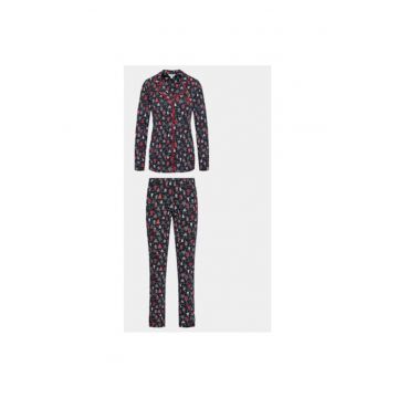 Pijama dama -  303154165 - Bumbac - L INTL - Albastru