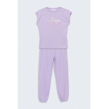 Pijama de bumbac cu imprimeu