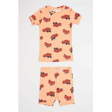 Pijama de bumbac cu pantaloni scurti