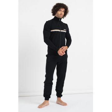Pijama din amestec de bumbac cu detaliu logo