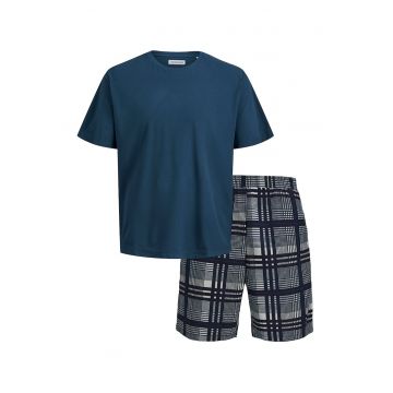 Pijama din amestec de bumbac cu pantaloni scurti