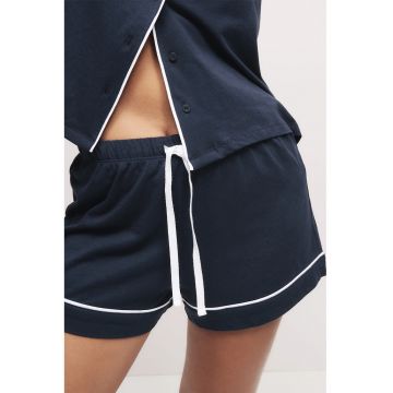 Pijama din amestec de modal cu pantaloni scurti