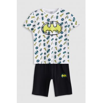 Pijama din bumbac cu imprimeu desene animate