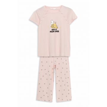 Pijama din bumbac pentru gravide