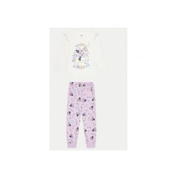 Pijama fete -  304547850 - Bumbac organic - Alb