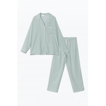 Pijama lunga cu model uni