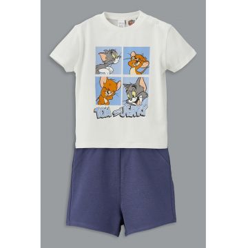 Pijama scurta cu imprimeu cu desene animate