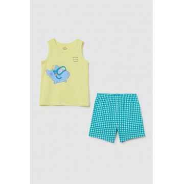 Pijama scurta cu imprimeu cu rechin