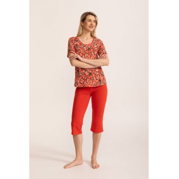 Pijama scurta cu imprimeu floral