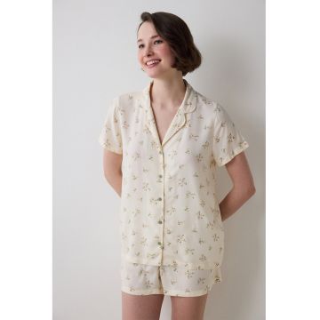 Pijama scurta cu imprimeu floral