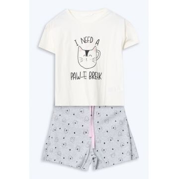 Pijama scurta cu model grafic