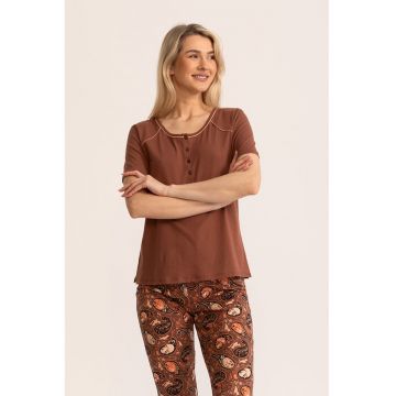 Pijama scurta de bumbac cu model