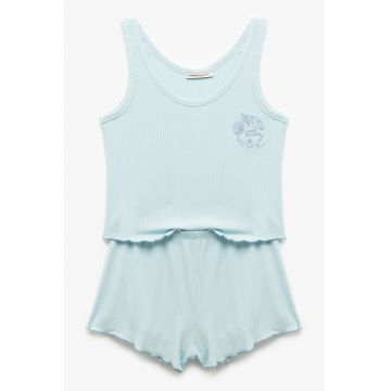 Pijama scurta din modal cu aspect striat