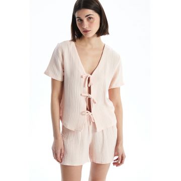 Pijama scurta texturata