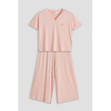 Pijama vaporoasa cu decolteu in V