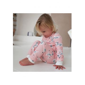 Pijamale 2 piese - material din bambus -  - Dalmatians - Roz pal - pentru fetite