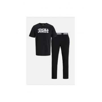 Pijamale barbati -  Elton 12266998 - Negru - Bumbac