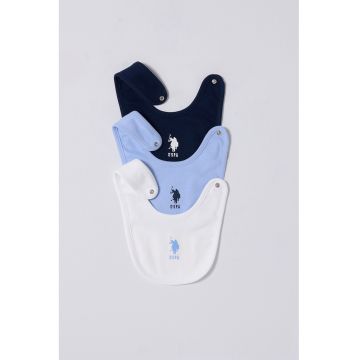 Set de bavete din bumbac cu logo - 3 Piese