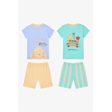 Set de pijama cu pantaloni scurti - 2 piese