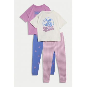 Set de pijamale din amestec de bumbac - 2 perechi