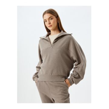 Bluza de casa cu fermoar scurt