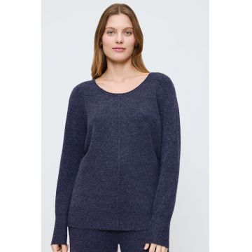 Bluza de pijama din material fleece cu maneci lungi