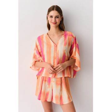 Camasa de pijama supradimensionata in dungi