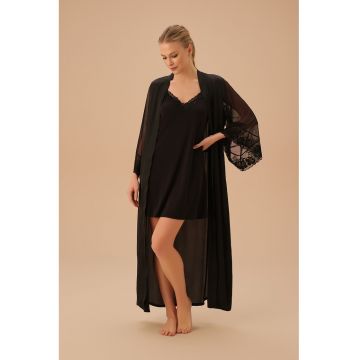 Halat de baie lung transparent