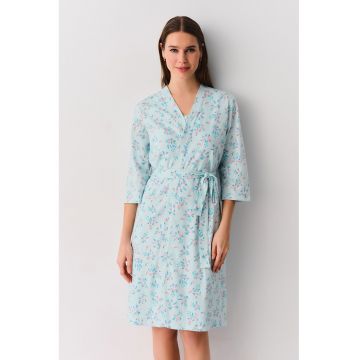 Halat din bumbac cu model floral