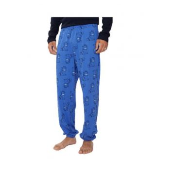 Pantaloni pijama barbati -  100% bumbac - albastru -
