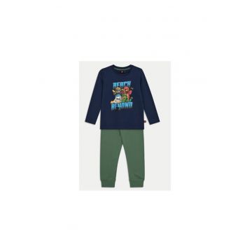 Pijama baieti -  304705946 - Bumbac organic - Albastru