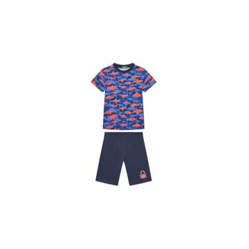 Pijama baieti  3X0Y0P08Q - Bumbac - Bleumarin