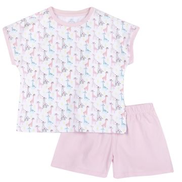 Pijama copii Chicco, alb cu roz, 35442-68MC