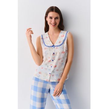 Pijama cu decolteu in V