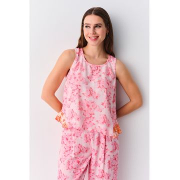 Pijama cu imprimeu fara maneci