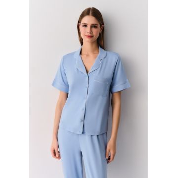 Pijama cu vipusca contrastanta