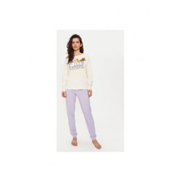 Pijama dama -  304688584 - Bumbac - Bej