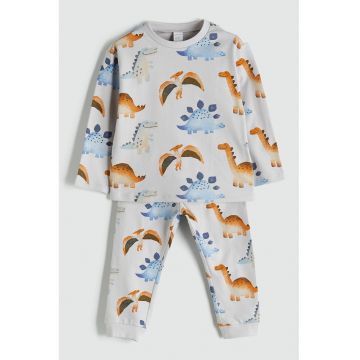 Pijama de bumbac cu dinozaur