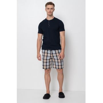 Pijama de bumbac cu model in carouri