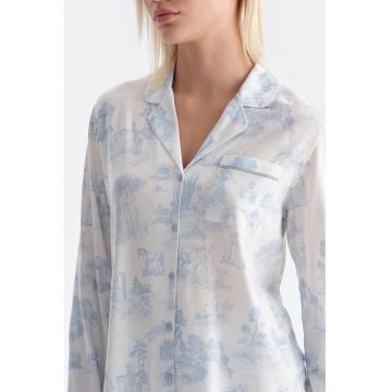 Pijama din amestec de modal cu imprimeu grafic