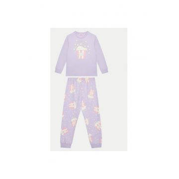 Pijama fete -  304644368 - Bumbac - Violet