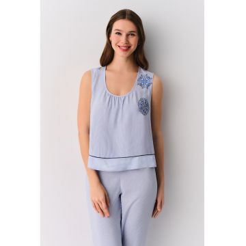 Pijama in dungi fara maneci Amanda